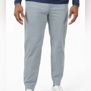 Rhoback Thunder Gray Solid Delta Performance Jogger Pants Sweatpants